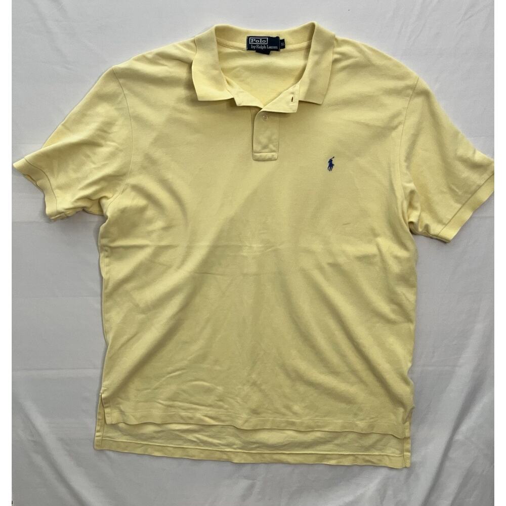 Polo Ralph Lauren Polo Shirt Mens XL Yellow Short Sleeve Classic Fit